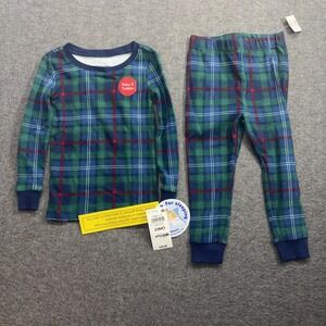 Holiday Lane Toddler SZ 24 MOSnug Fit Plaid Cotton Matching Family PJ's 2 PC Set